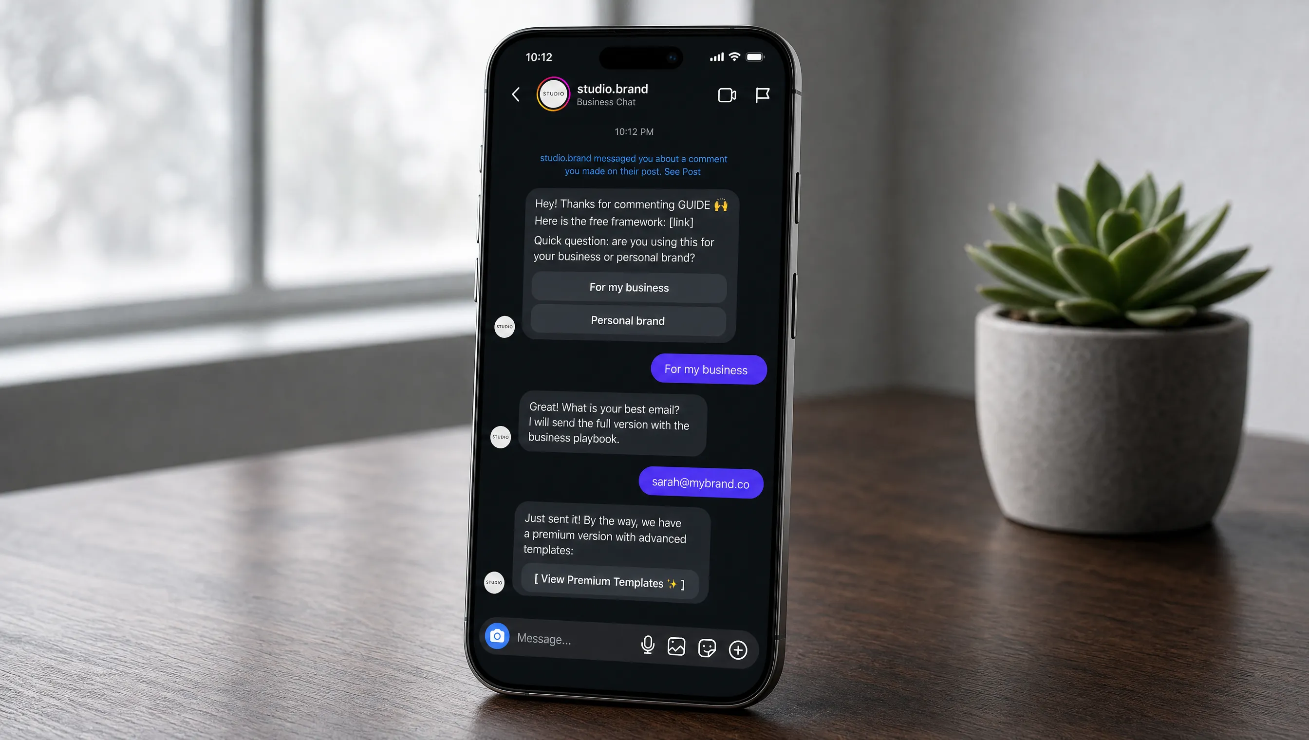 Instagram comment to DM automation funnel converting comments into DM conversations